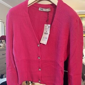 Zara Women's Fuchsia Cardigan